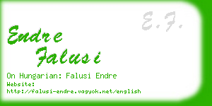 endre falusi business card